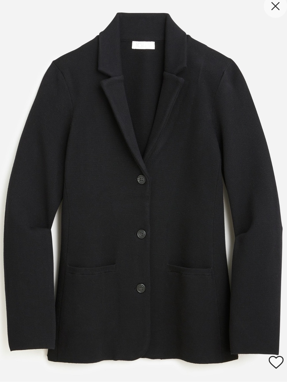 J. Crew Black Waisted Sweater Blazer